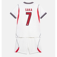 Camisa de Futebol Inglaterra Bukayo Saka #7 Equipamento Principal Infantil Mundo 2026 Manga Curta (+ Calças curtas)
